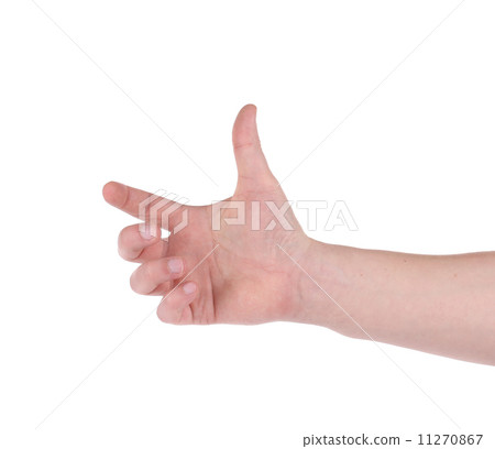 Male hand holding something. Male hand holding something. 11270867
