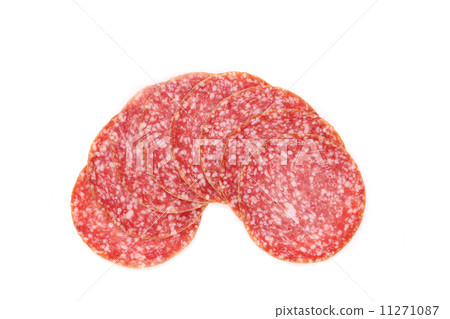 Slices of salami. Slices of salami. 11271087