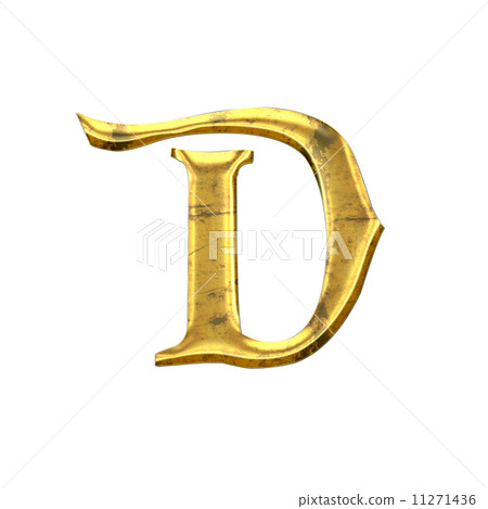High quality old shining Letter D. 11271436