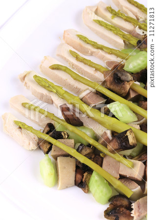 Meat salad with mushrooms. 11271813