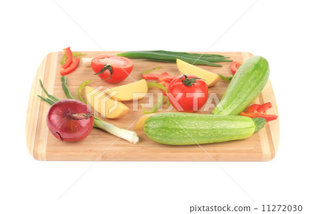 Fresh vegetables on cutting board. 11272030
