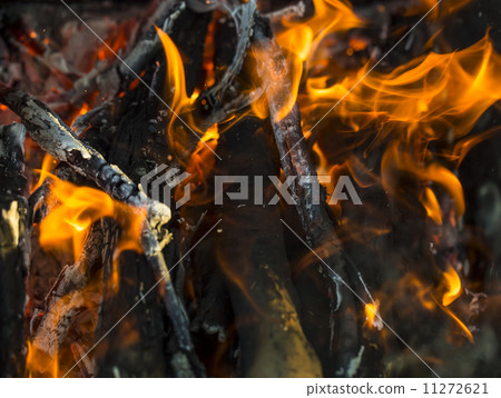 Close up of blazing fire. Close up of blazing fire. 11272621