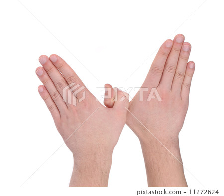 Fingers crossed in hand. Fingers crossed in hand. 11272624