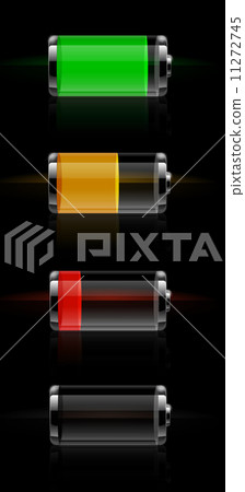 Glossy transparent battery level indicator Glossy transparent battery level indicator 11272745
