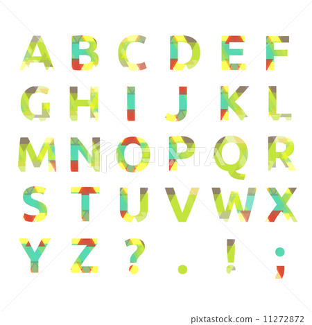 Creative spectral alphabet of geometric paper color Creative spectral alphabet of geometric paper color 11272872