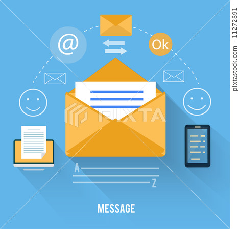 Envelope with message and email technology 11272891