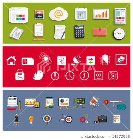 Workplace office and business work elements set Workplace office and business work elements set 11272996