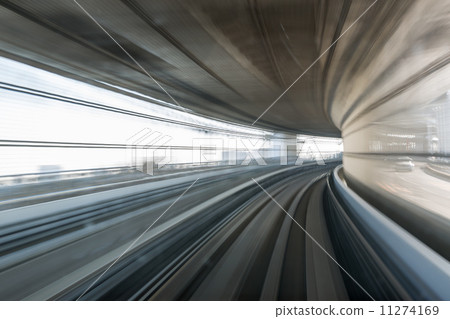 Motion blur of Japanese mono rail 11274169