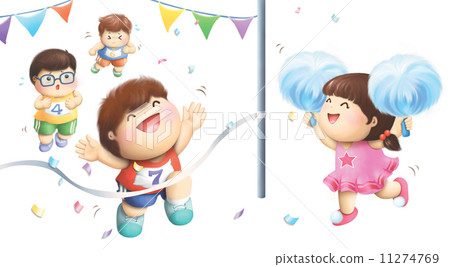 running competition in sportday illustration running competition in sportday illustration 11274769