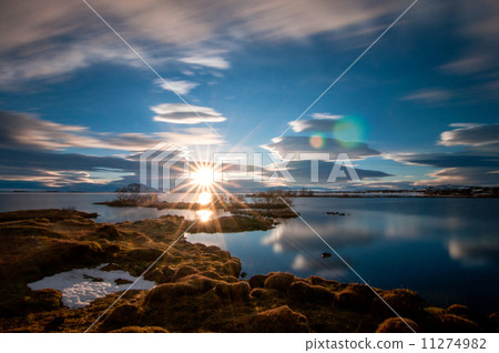 Sunset over Lake Myvatn Sunset over Lake Myvatn 11274982
