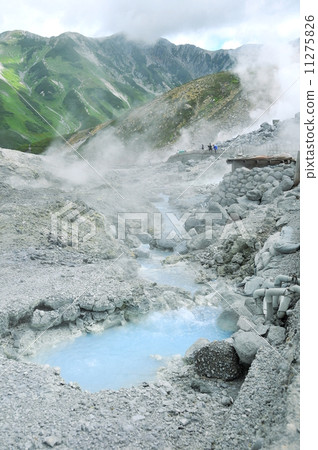 立山Murodo的富山縣Natsuyama中部山國立公園地獄谷 立山Murodo的富山縣Natsuyama中部山國立公園地獄谷 11275826