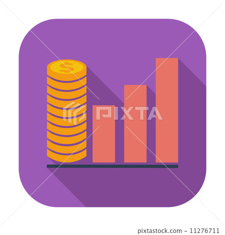 Graph flat single icon. 11276711