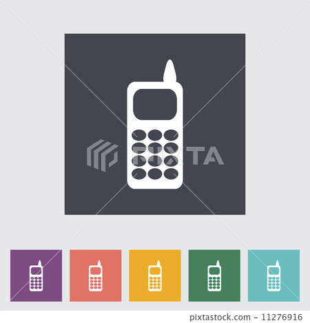 Phone single flat icon. Phone single flat icon. 11276916
