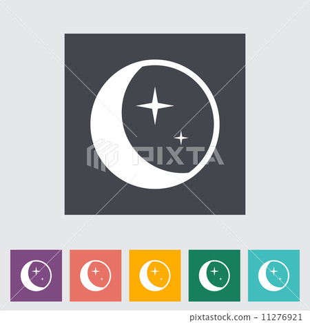 Moon flat icon. Moon flat icon. 11276921