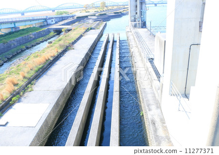 Fishway of the Nagara River estuary weir Fishway of the Nagara River estuary weir 11277371