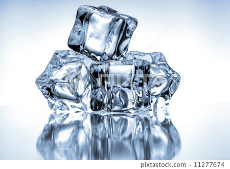 Ice cubes on blue background 11277674
