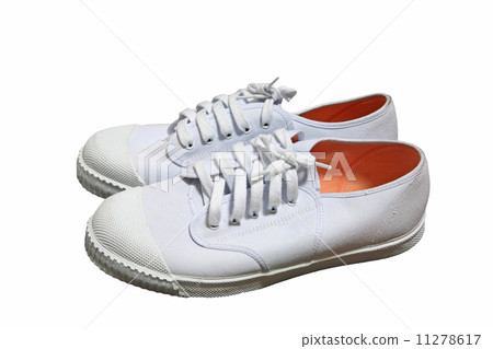 Pair of new white sneaker isolated on white Pair of new white sneaker isolated on white 11278617