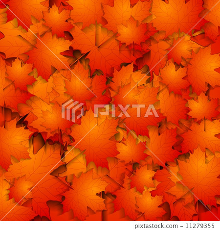 Abstract autumn background with maple leaves - Stock Illustration ...