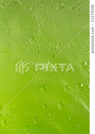 water drops on a green water drops on a green 11279506