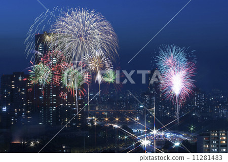 Tenjin Festival dedicated fireworks 11281483
