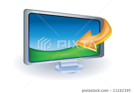 lcd tv monitor with arrow lcd tv monitor with arrow 11282395