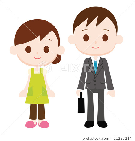 夫妻公司工人和家庭主婦 11283214