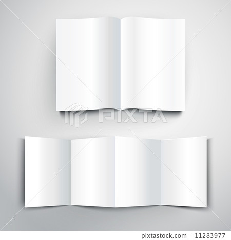 vector illustration of blank white folded flyer 11283977