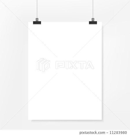 blank poster paper on white background 11283980