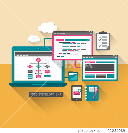 flat design concept of web development 11284089