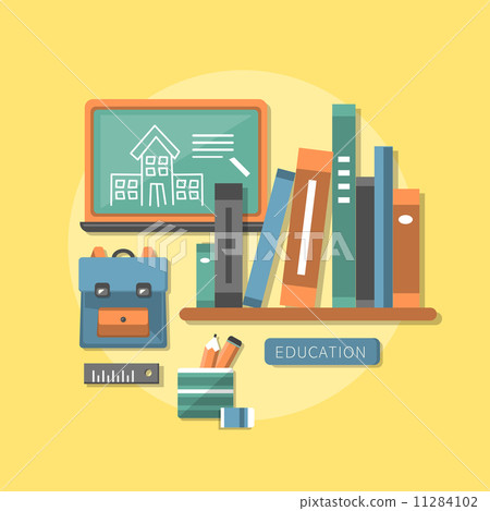 flat design concept of education - Stock Illustration [11284102] - PIXTA