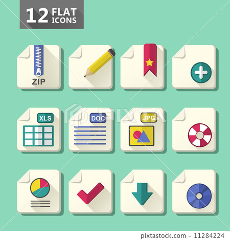 flat design icon set 11284224