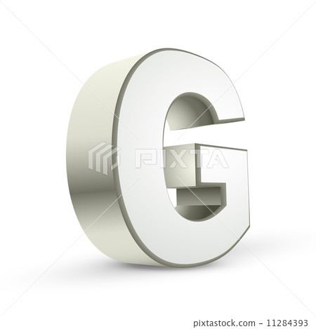 3d alphabet silver G - Stock Illustration [11284393] - PIXTA