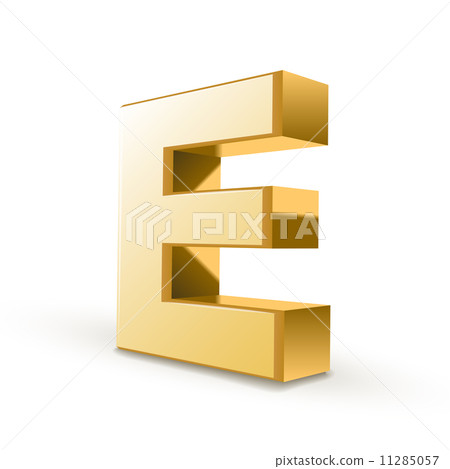 3d golden letter E 3d golden letter E 11285057