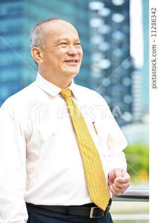 Senior executive looking happy and smiling Senior executive looking happy and smiling 11286342