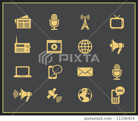 Media icons set 11286928