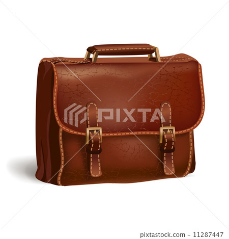 Classic brown leather briefcase 11287447