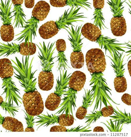 Pineapple seamless pattern - Stock Illustration [11287517] - PIXTA