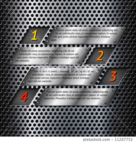 Abstract metal infographics template 11287752