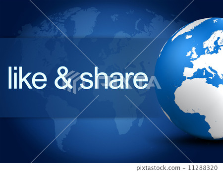 Stock Illustration: like and share