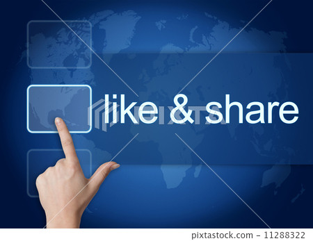 Stock Illustration: like and share