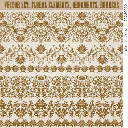 Horizontal elements decoration vector 11289030