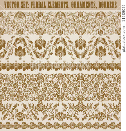 Horizontal elements decoration vector 11289032