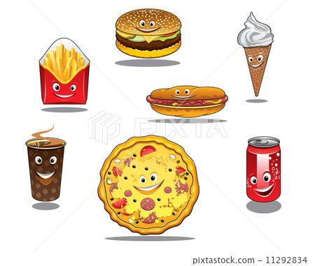 Fast food and takeaway food icons Fast food and takeaway food icons 11292834