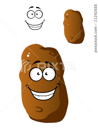 Cartoon fresh potato with a beaming smile Cartoon fresh potato with a beaming smile 11292888