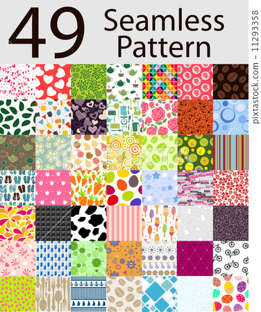 Seamless Pattern 49 Set Vector Illustration 11293358