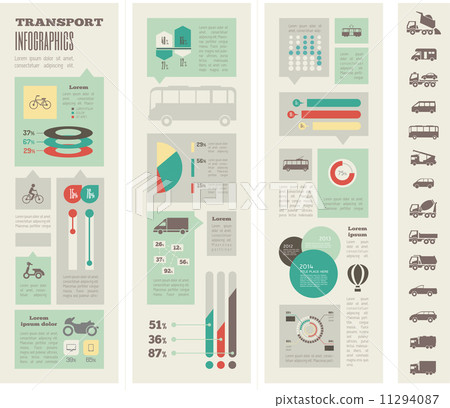 Transportation Infographic Template. 11294087