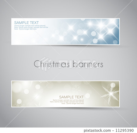 Set of vector christmas / New Year banners - Stock Illustration ...