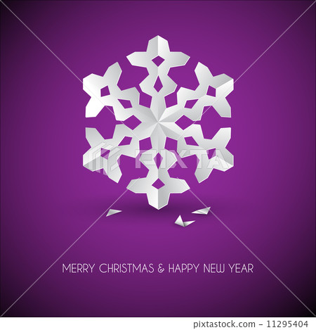 Vector white paper christmas snowflake - Stock Illustration [11295404 ...