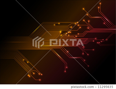 electronic circuit abstract background - Stock Illustration [11295635 ...