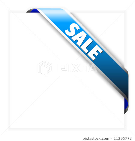 Blue corner sale ribbon Blue corner sale ribbon 11295772